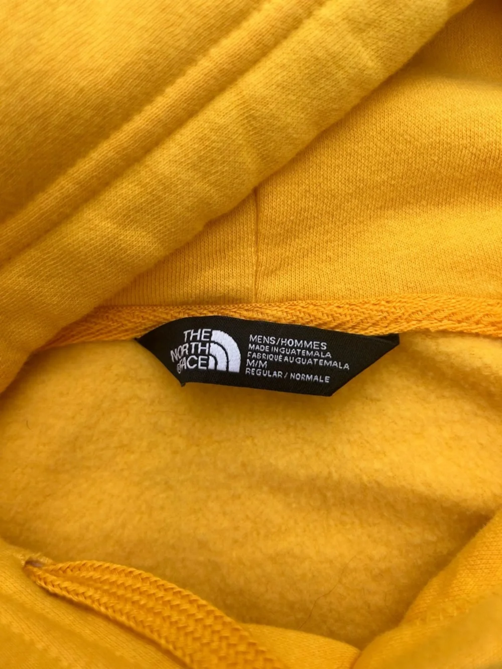 The North Face‎ Hoodie Yellow Pullover Big Logo Sweatshirt Men’s Medium EUC